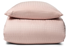 Luksus sengetøj - 140x200 cm - 100% Bomuldssatin sengelinned - Daisy rosa - By Night jacquard vævet sengesæt